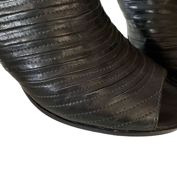 Paul Green Sandal Boot Shooties Waverly Blk Leather Slingbk Adj. Strap US9.5 UK7 - Picture 8 of 15